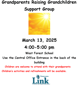 Grandparents Raising Grandchildren Support Group Meeting Info